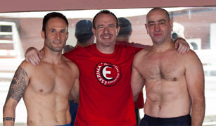 Shane Wiggan, Leigh Harris, Dominic Fontanarosa at Boxer Rebellion Gym Bangkok