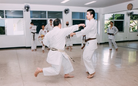 student training punch at Japan Karatedo Federation