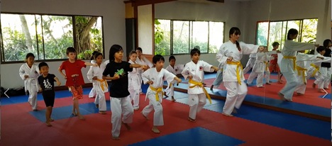 Kids training at Japan Karate Federation Thailand CHiang Mai