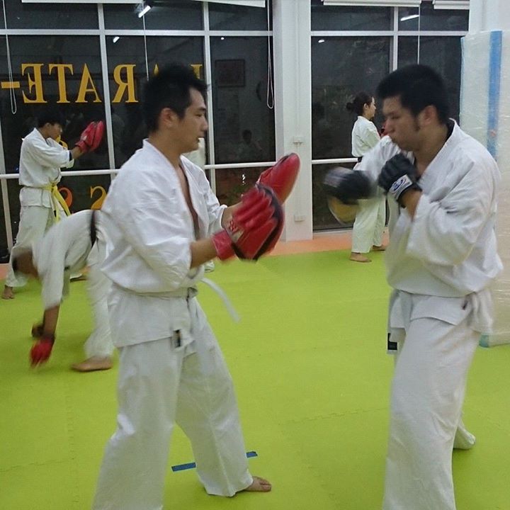Shingi Dojo Zendokai Karate MMA pad training
