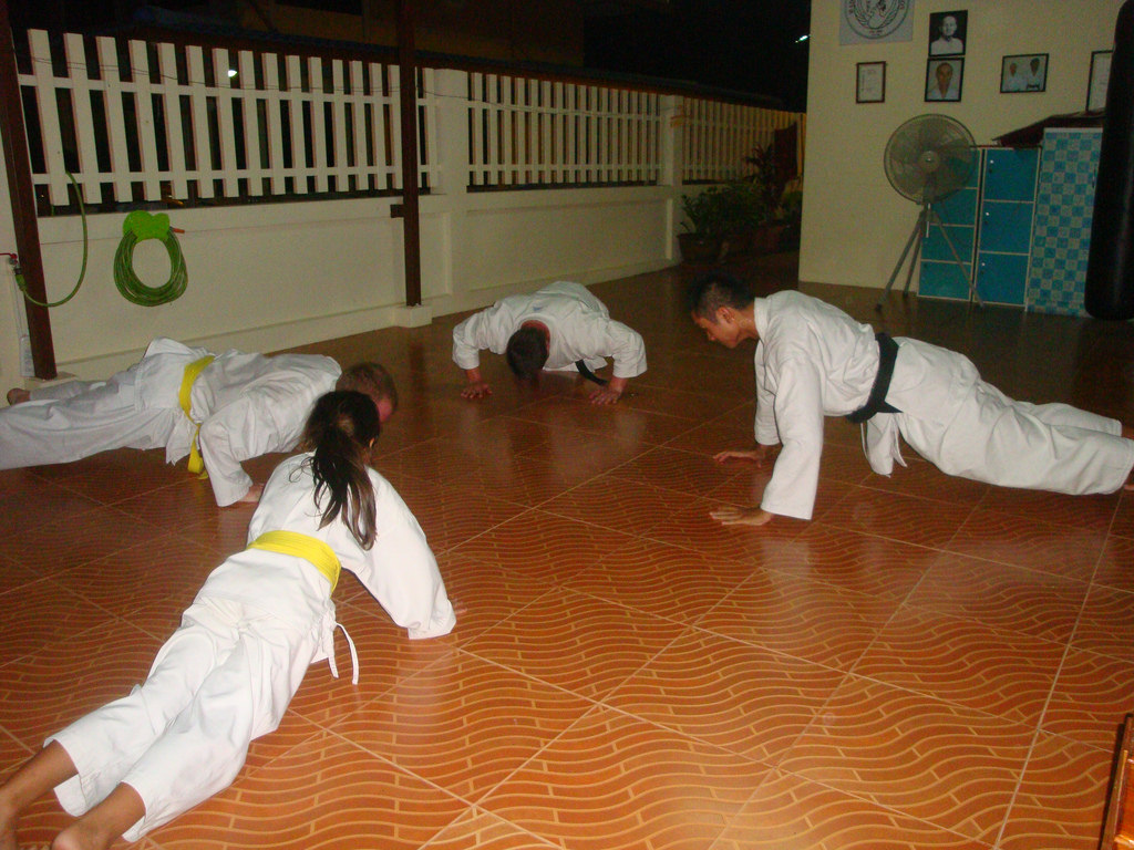 Wado Karate Federation Hua Hin training class push ups