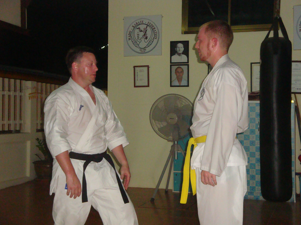 Wado Karate Federation Hua Hin training class guard stance