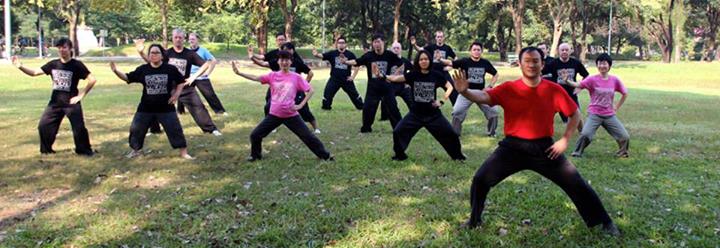 Chen Taichi students training at the park