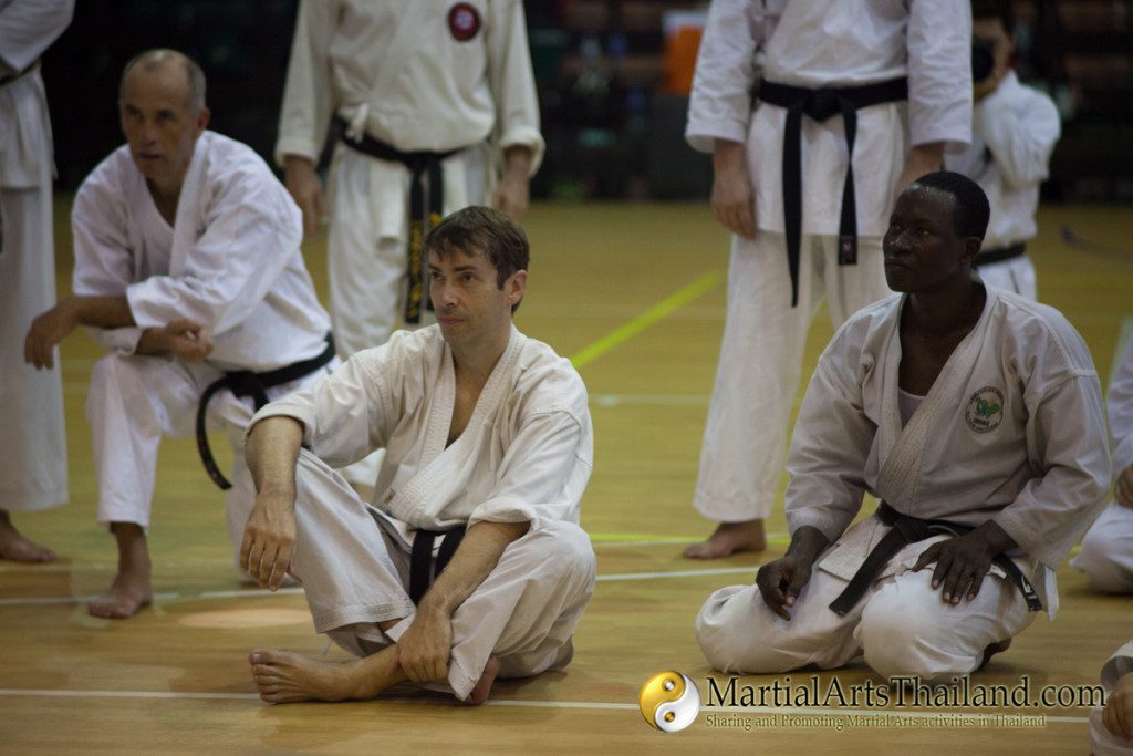 karate students attending seminar