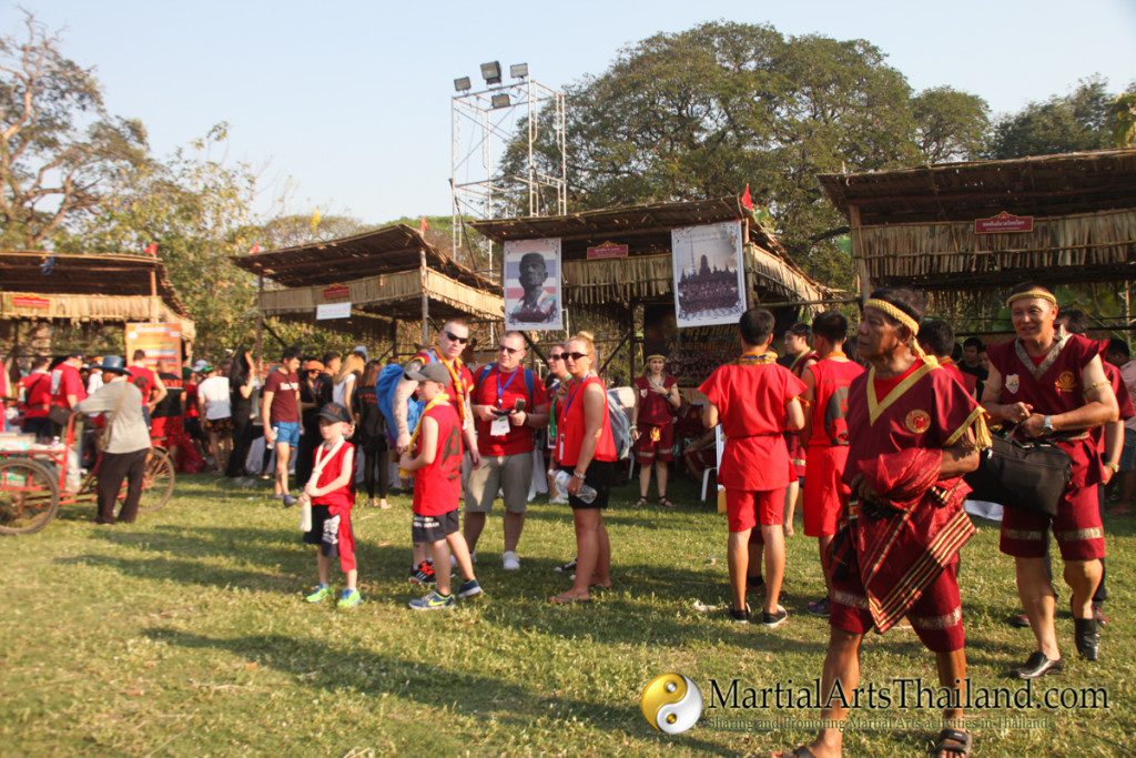 people visiting the fair at the 12th Wai Kru Muay Thai Ceremony 2016 