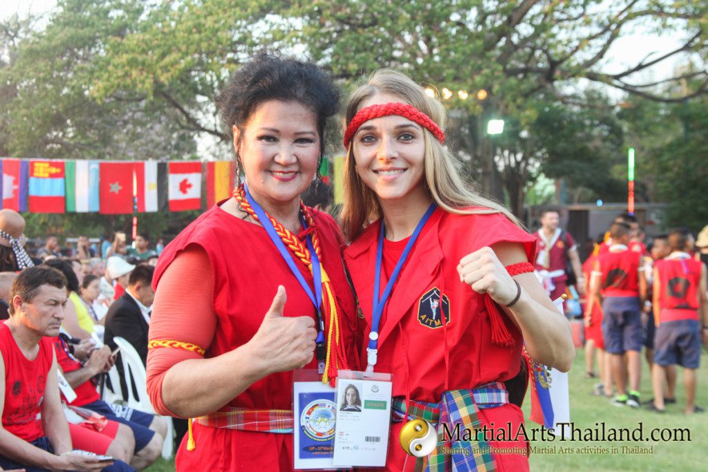 july firso posing at the 12th Wai Kru Muay Thai Ceremony 2016