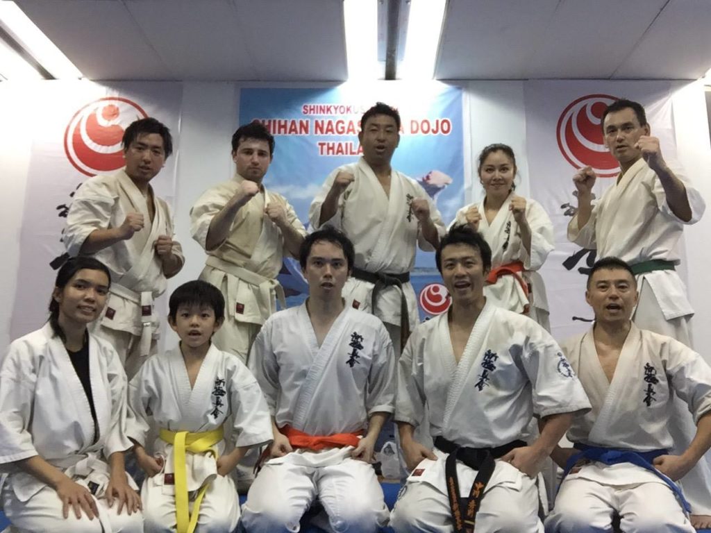 Karate students during class group photo