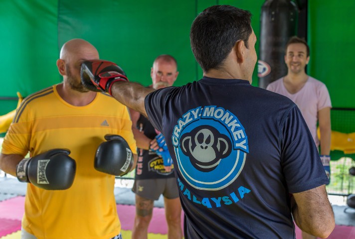 sparring boxing class at Tree Roots Retreat Rayong