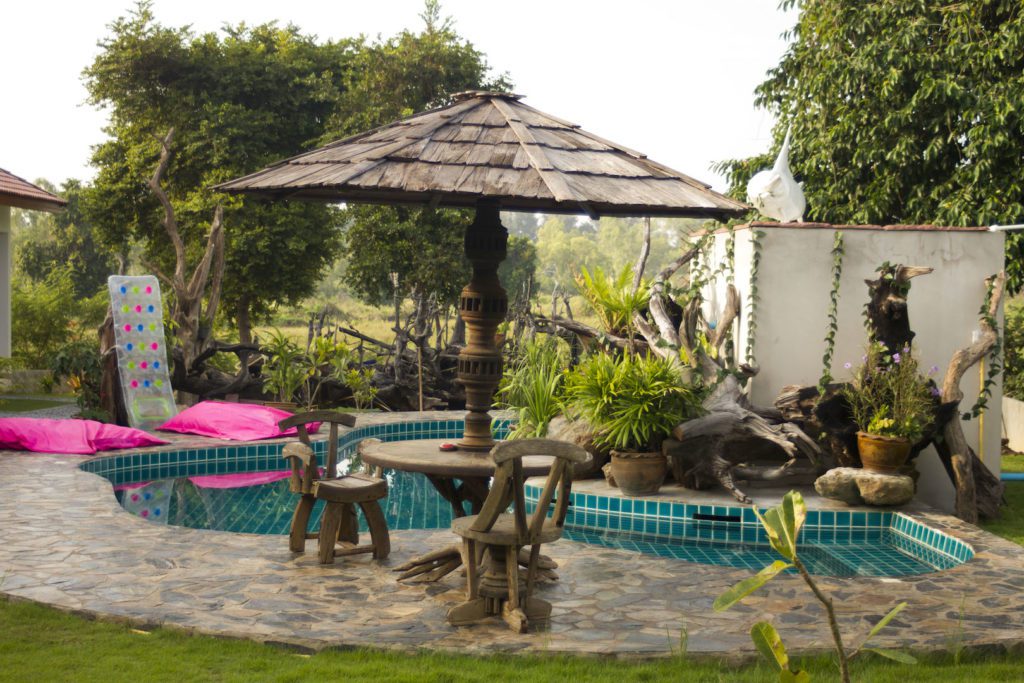 pool side at Tree Roots Retreat Rayong