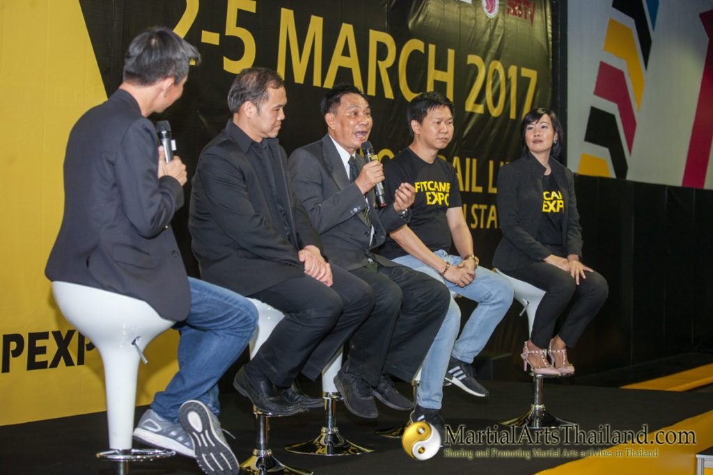 press conference at Fitcamp Expo 2017