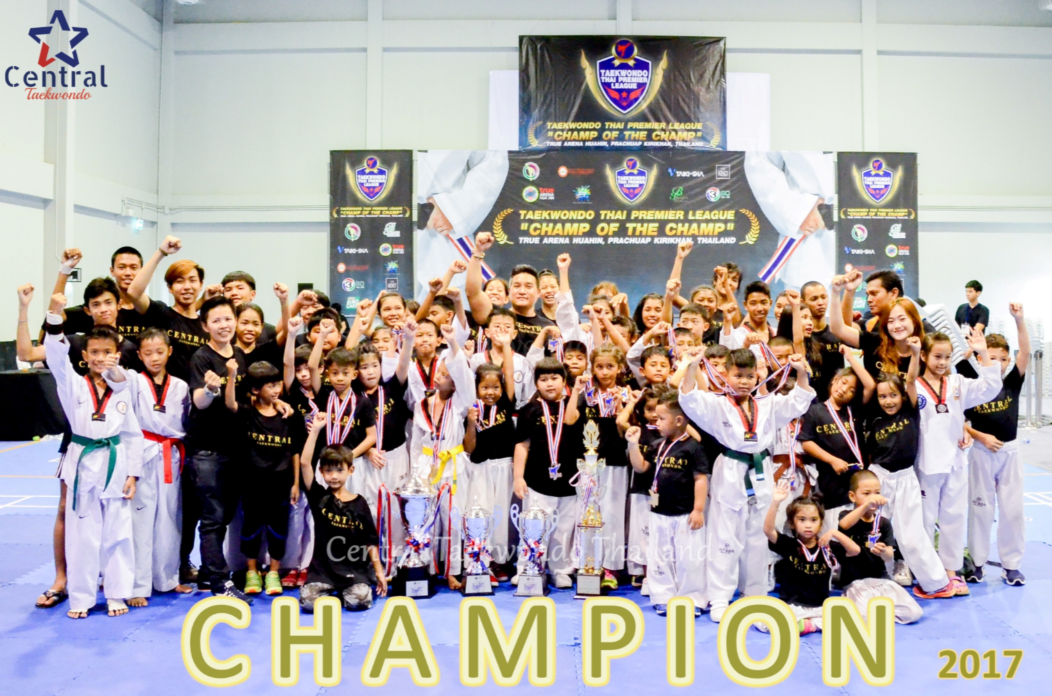Group photo at competition Central Taekwondo Thailand - Hua Hin
