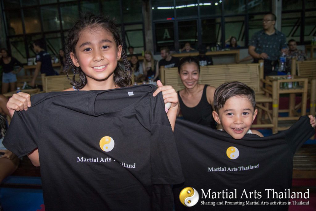 kids with Martial arts thailand tshirts