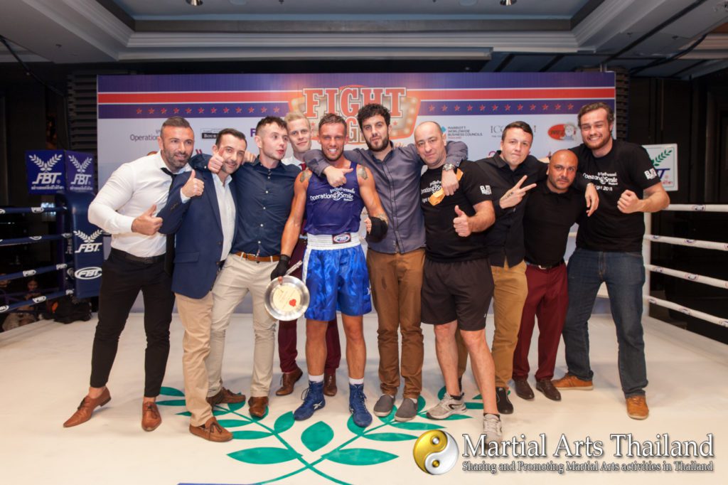group photo TJ Chang fighter winner at Operation Smile Fight Night 2018