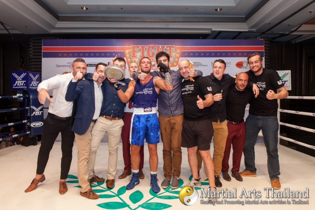 group photo fighter winner at Operation Smile Fight Night 2018