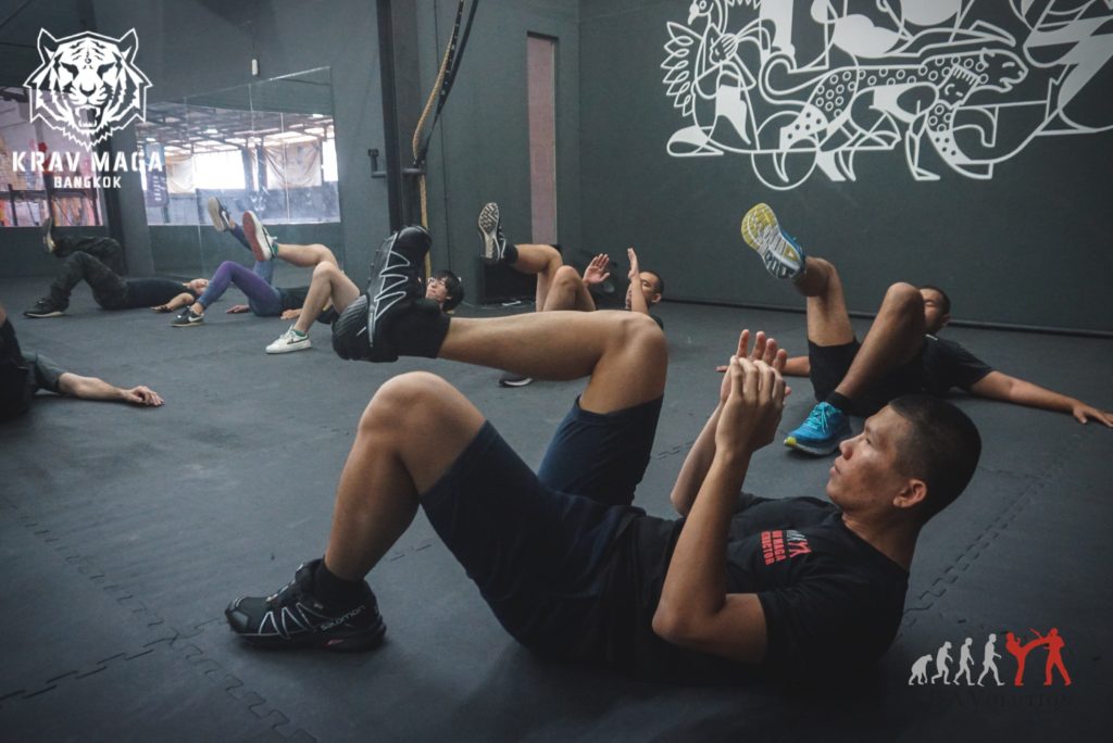 fitness drills at Krav Maga Kravolution Bangkok