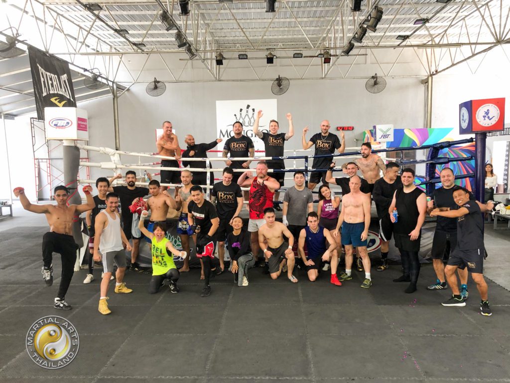 Group picture at the first open sparring day event at the Box Thailand on 28 Feb 2021