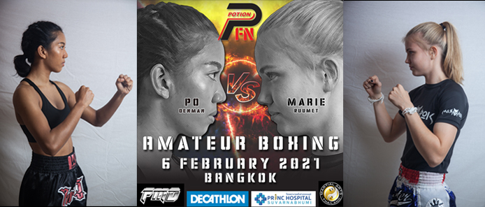 Marie Ruumet and Po Dernman Fighter profile photo-shooting used for face-off poster