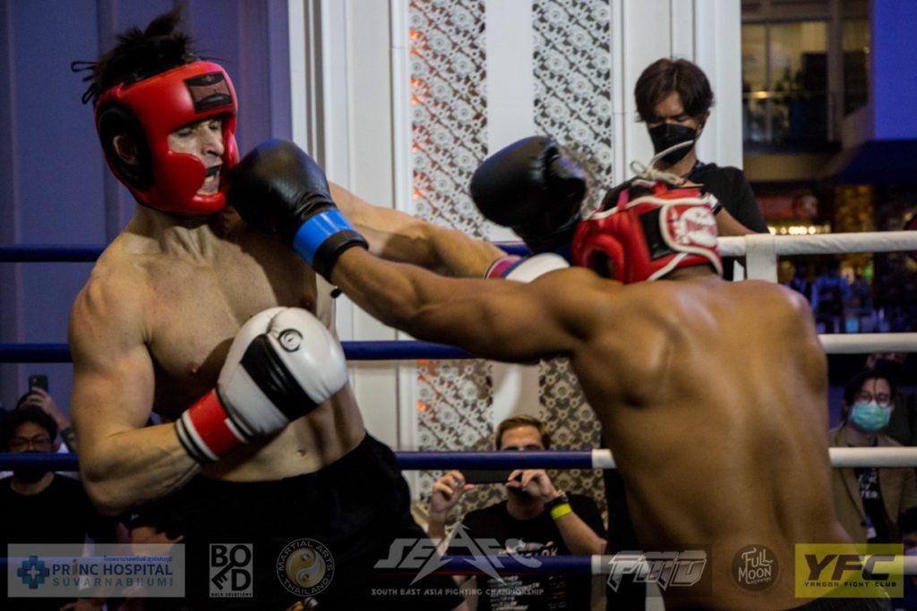 Daniel C.E vs Joshua B. during their charity boxing fight
